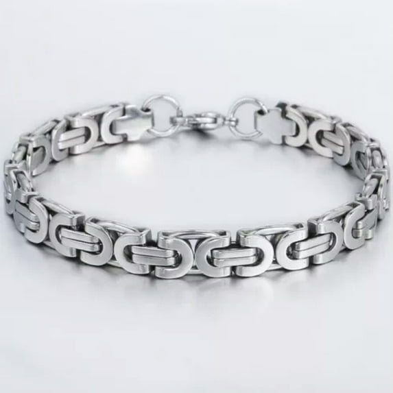 K-KED Women Men Fashion Stainless Steel Bracelet Bangle Wristband Cuff Chain Jewelry-#9
