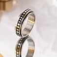thumbnail image 1 of K-KED Women Men Stainless Steel Silver/Black Rings Wedding Band Delicate Jewelry Gift Size 6-12-#5-10, 1 of 5