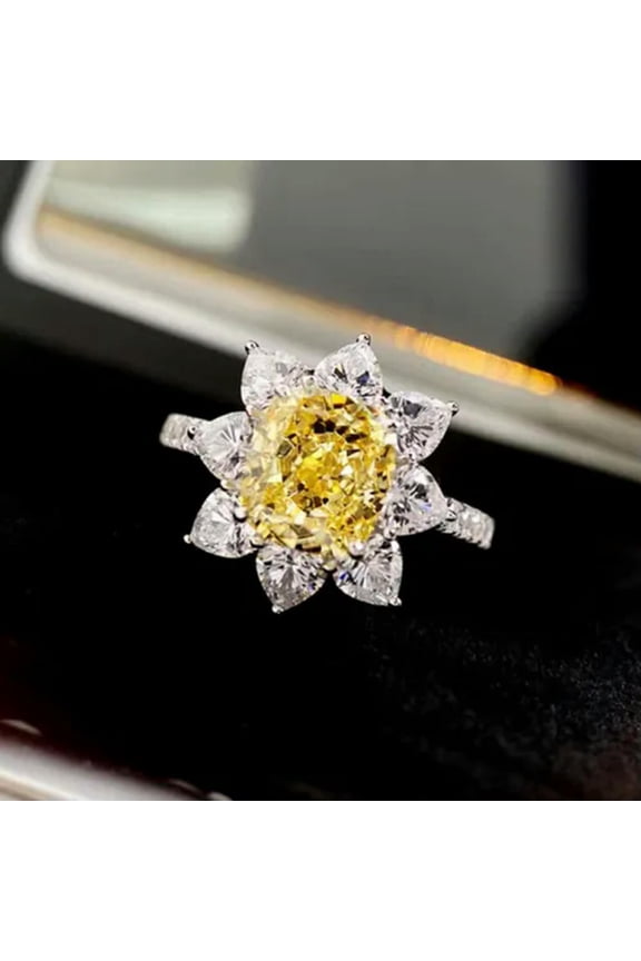 Women Pretty 925 Silver Rings Cubic Zirconia Delicate Jewelry for Wedding Size 6-10-9