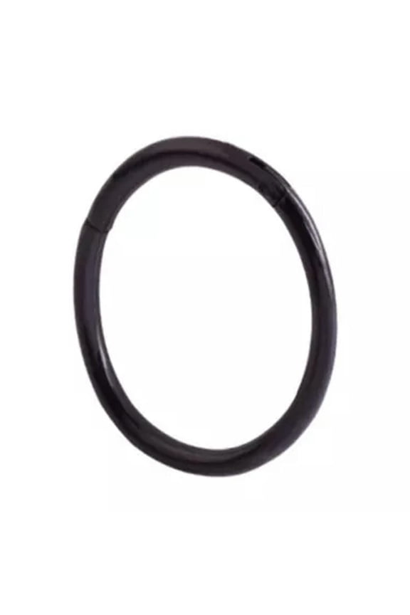 Women Surgical Steel Nose Septum Hinge Segment Ear Helix Tragus Ring Hoop Ring-black-1.0x12mm