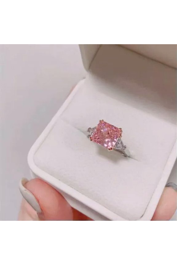 Women Wedding Party 925 Silver Plated Ring Gorgeous Cubic Zircon Delicate Jewelry Sz 6-10-8-Style_3