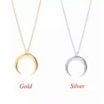 thumbnail image 1 of K-KED Women's Fashion Delicate Jewelry Gold or Silver Crescent Moon Pendant Necklace-Silver, 1 of 6