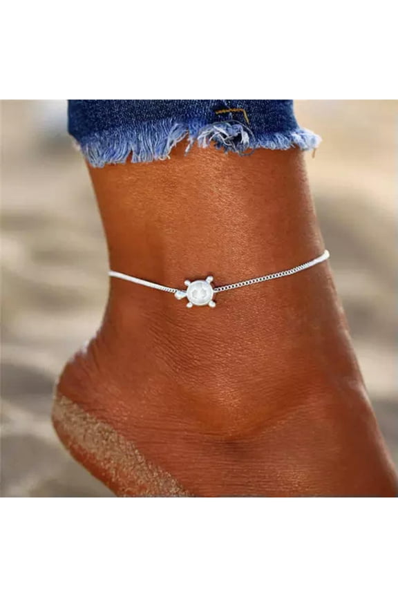 Women's Fashion Delicate Jewelry Silver Sea Turtle Bohemian Anklet Ankle Bracelet