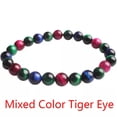 thumbnail image 1 of K-KED Women's Men's Multicolor Tiger Eye Bracelet Natural Stone Beads Delicate Jewelry Bracelet-Multicolor-10mm, 1 of 7