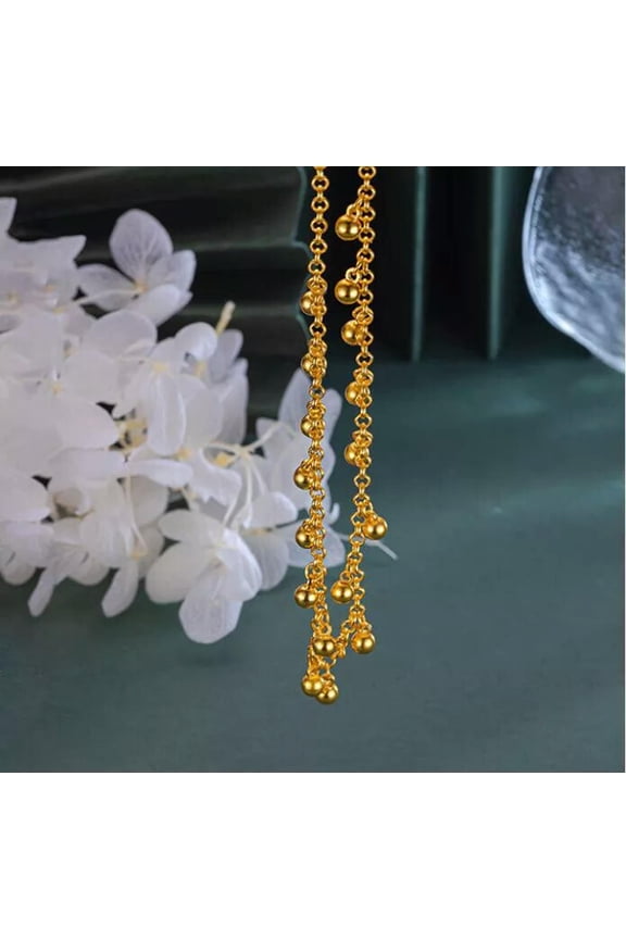 lady's 22K 23K24K Thai Baht Yellow Gold GP Filled Necklace 18 inch Jewelry