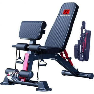 K KINGKANG Adjustable Weight Bench Utility Workout Bench for Home Gym,Foldable Incline Decline Benches for Full Body Workout,Maximum Weight 800 Lbs