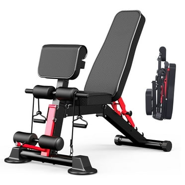 K KINGKANG Positions Adjustable Weight Bench,With Extended Headrest and Leg Extension,Foldable Workout Olympic Weight Bench Press for Full Body Strength Training,Maximum Weight 800 Lbs.
