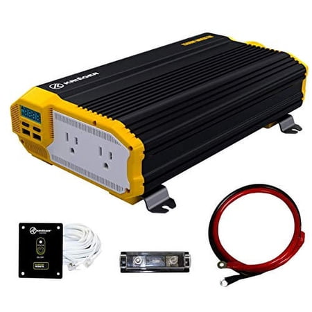 K KRIGER 12V 1500 Watts Continuous 3000 Watts Surge Power Inverter with LCD Display