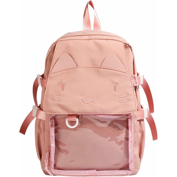 K Kawaii Ita Bag Anime Display Backpack Cat Design Travel Hiking Daypack for Women Men