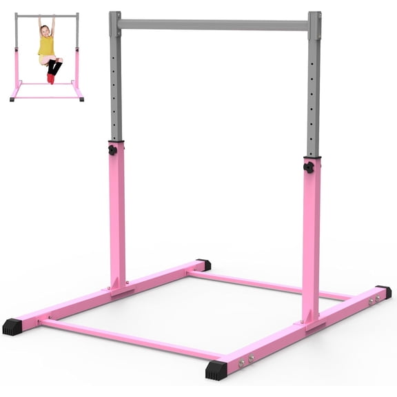 K KiNGKANG Gymnastics Equipment for Kids Gymnastics Bar Stuff Equipment for Home Adjustable Height Gymnastic Horizontal Bars Junior Training Kids Pull Up Bar