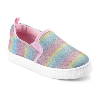 Wonder Nation Little Girl & Big Girl Casual Bump Toe Sneaker - Walmart.com