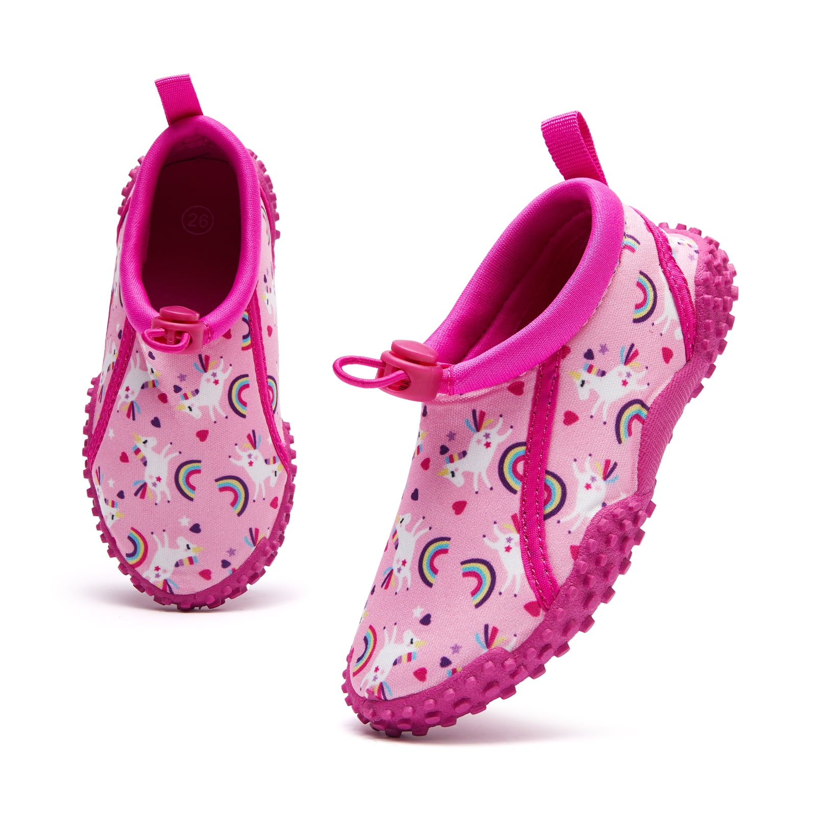 Playshoes Kids Aqua Beach Water Shoes – Toddler Size 8.5 M US, Pink, Quick-Dry & Protective