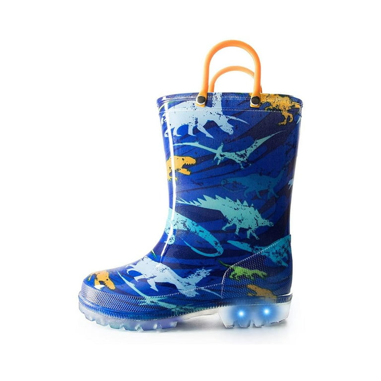 Light up sale dinosaur rain boots