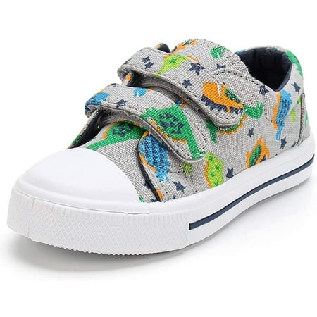 K KomForme Kids Canvas Shoes Dinosaurs Size 4-12 (Toddler Boy)