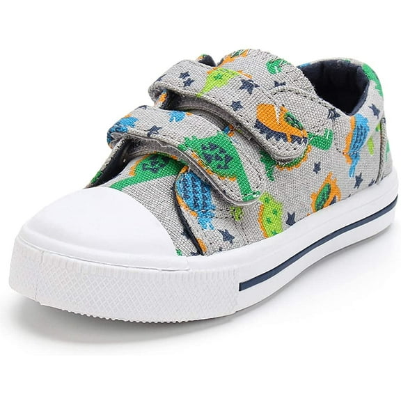 K KomForme Kids Canvas Shoes Dinosaurs Size 4-12 (Toddler Boy)