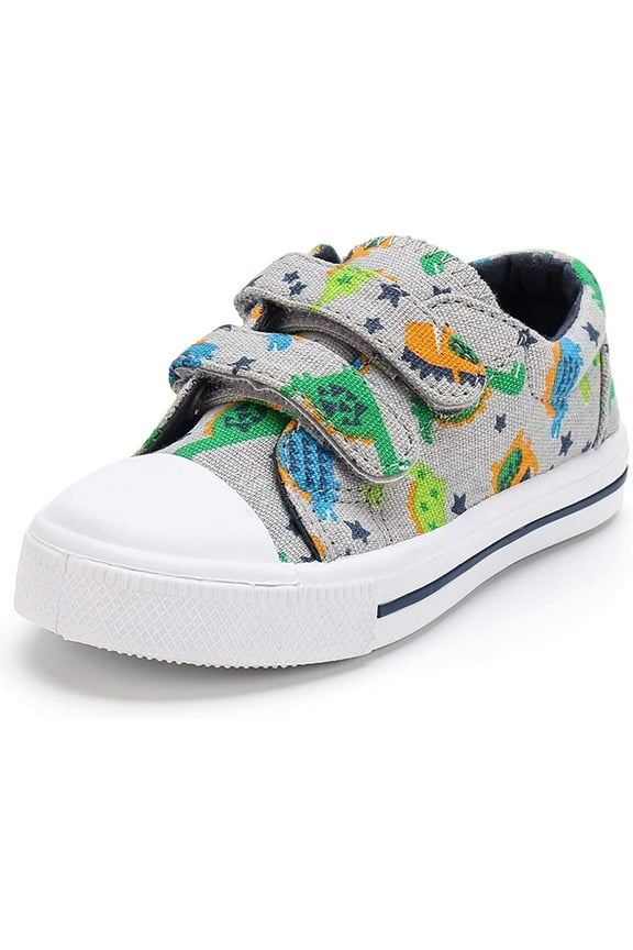 K KomForme Kids Canvas Shoes Dinosaurs Size 4-12 (Toddler Boy)