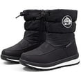 K KomForme Kids Snow Boots for Boys and Girls Matte Black Winter
