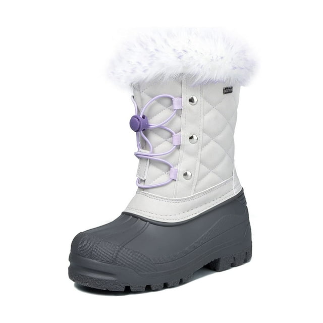K KomForme Snow Boots Lined Waterproof Winter Boot Big Kid Size 1 ...