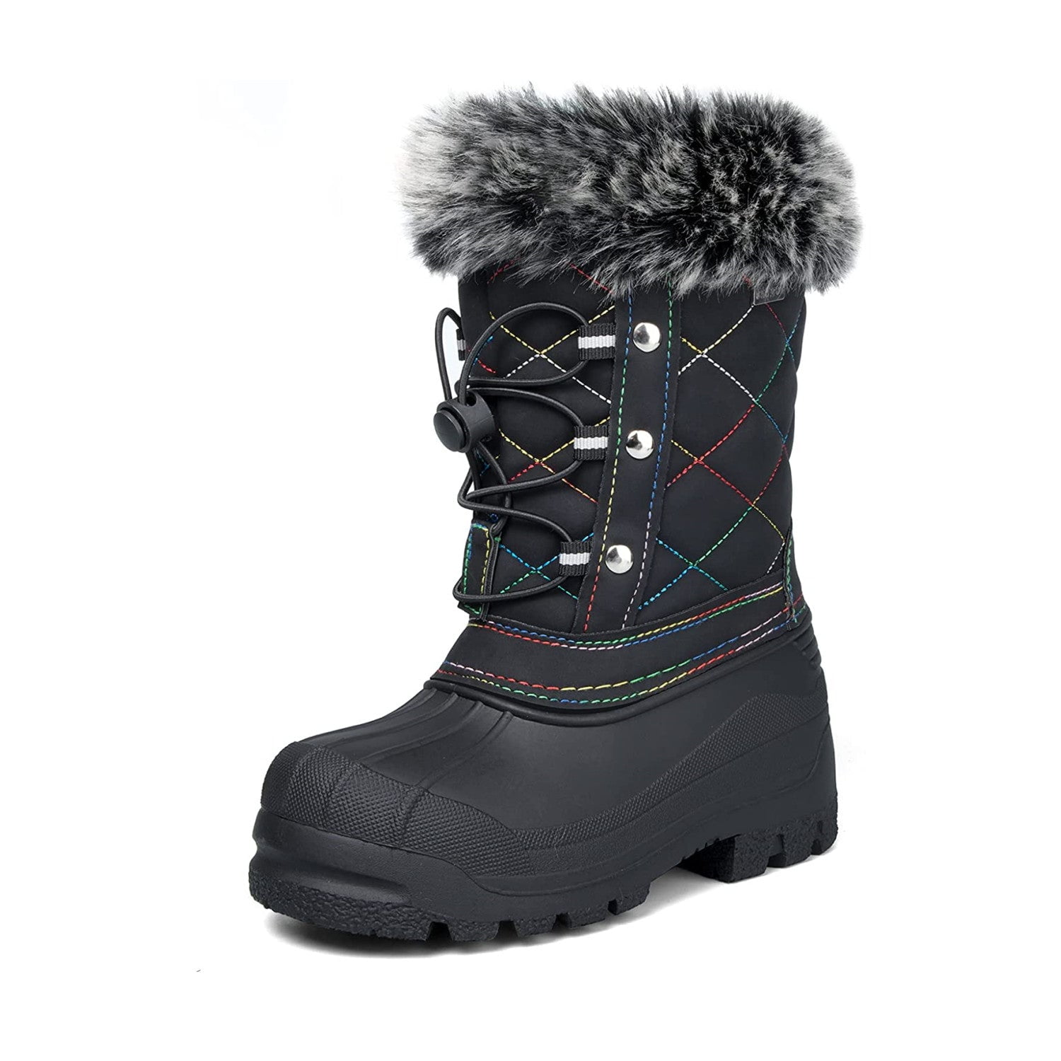 K KomForme Snow Boots Lined Waterproof Winter Boot Little Kid Size 10 ...