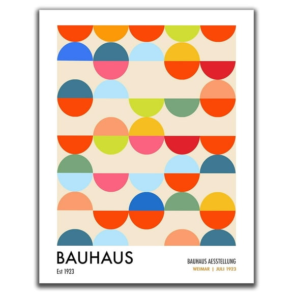 K&L Design Co: Abstract Wall Art Decor - 11x14" Art Prints Unframed - BAUHAUS