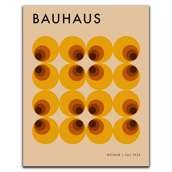 K&L Design Co: Abstract Wall Art Decor - 11x14" Art Prints Unframed - Yellow Olives BAUHAUS