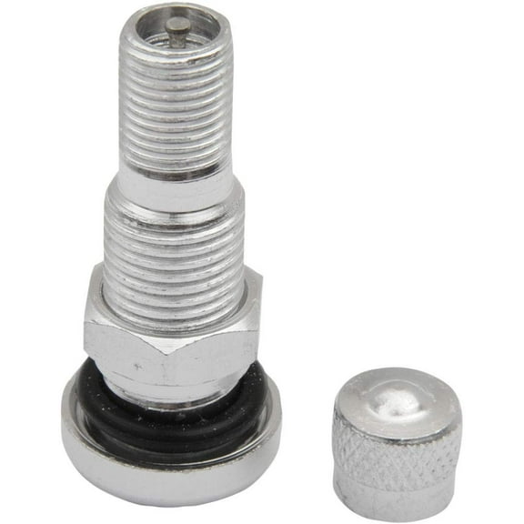 K & L Straight Valve Stem 10mm Silver