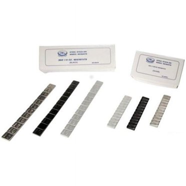 K&L Supply Steel Stick-On Wheel Weights - Silver, 1/4 Oz, 30 Strips Per Box (32-8109)