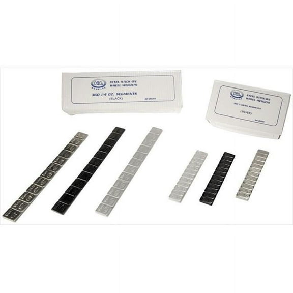 K&L Supply  Steel Stick-On Wheel Weights - Chrome- 0.25 oz.