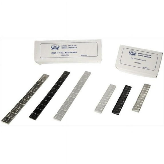 K&L Supply Steel Stick-On Wheel Weights - Chrome- 0.25 oz.