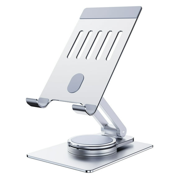 K-LION Foldable Metal Phone & Tablet Holder Stand, 360 Rotating Adjustable Angles Viewing Cell Phone Stand Holder for Desk