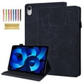 thumbnail image 1 of K-LION for iPad 10th Generation Case with Pencil Holder, Embossed Premium PU Leather Folio Case Multi-angle Stand Protective Cover with Card Slots for iPad 10th Gen 10.9 inch 2022,Black, 1 of 6