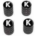thumbnail image 1 of K Letter Distressed Tire Rim Wheel Aluminum Valve Stem Caps, Multiple Colors, 1 of 1