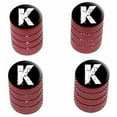 thumbnail image 1 of K Letter Distressed Tire Rim Wheel Aluminum Valve Stem Caps, Multiple Colors, 1 of 1
