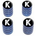thumbnail image 1 of K Letter Distressed Tire Rim Wheel Aluminum Valve Stem Caps, Multiple Colors, 1 of 1