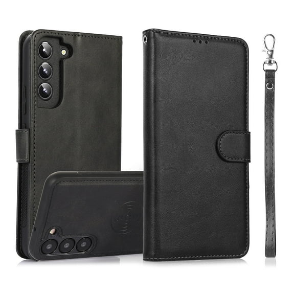 K-Lion 2 in 1 Wallet Case for Samsung Galaxy A42 5G, Credit Card Holder Detachable Hybrid Protective Slim Hard Shell Magnetic PU Leather Folio Pocket Flip Cover for Samsung Galaxy A42 5G,Black