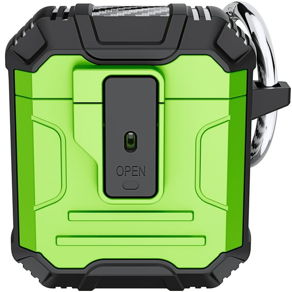 K-Lion for AirPods Case Cover, AirPods 2 & 1 Rugged Case with Auto Pop-Out Lid Keychain,Shockproof Full Body Protective Case Non-Slip Anti-Scratch Cover for Airpod Case 2nd Generation,Green