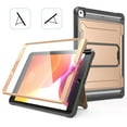 thumbnail image 1 of K-Lion for Apple iPad 10.2 inch 9th/8th/7th (2021/2020/2019) Case with Screen Protector,Heavy Duty Kickstand Function Rugged Case Shockproof Protective Cover for iPad 10.2 inch 9th/8th/7th, Gold, 1 of 1