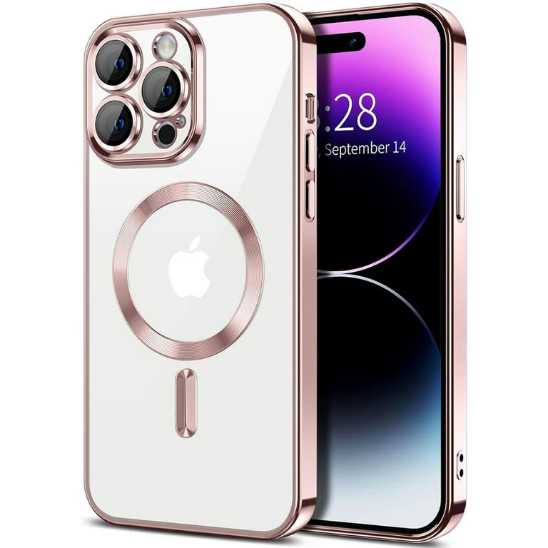 For iPhone 15 Pro Max Case with Camera Lens Protector Full Protection Clear