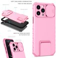thumbnail image 1 of K-Lion Case For iPhone 12 Pro Max,Shockproof Slide Camera Protector Hard PC Telescopic Bracket Case Cover,Pink, 1 of 9