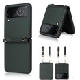 thumbnail image 1 of K-Lion Case for Galaxy Z Flip 3 5G Phone (2021) with Crossbody Neck Adjustable Shoulder Strap Lanyard PU Leather/Soft TPU Bumper Shock-Resistant Thin Cover for Samsung Galaxy Z Flip 3 (6.7"),Darkgreen, 1 of 9