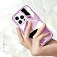 thumbnail image 1 of K-Lion Case for iPhone 14 6.1" 2022 Release, Wireless Charging Case Secure Wrap Protective Marble Pattern Luxury Fashion Ultra-thin Light Case For iPhone 14, Purple Diamond Marble, 1 of 7