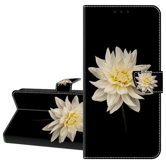 K-Lion Compatible with Samsung Galaxy A12 Wallet Case,Flip PU Leather Crystal Pattern Magnetic Case Glitter Adjustable Stand Card Slots Shockproof Cover