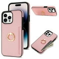 thumbnail image 1 of K-Lion Compatible with iPhone 13 Wallet Case,Luxury PU Leather Shockproof Protective Case Card Holder Slot Ring Holder Kickstand Phone Cover for iPhone 13 ,Pink, 1 of 6
