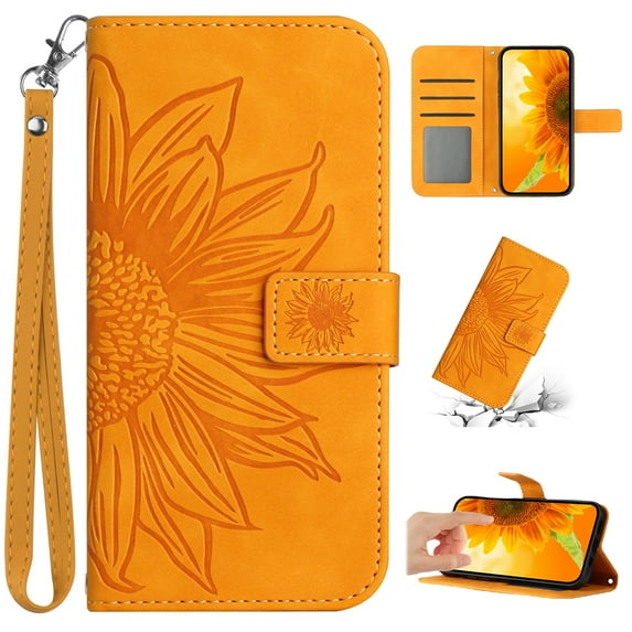 K-Lion Compatible with iPhone SE 2022/iPhone SE 2020/iPhone8/iPhone7 Wallet Case, Skin Touch Feeling Soft TPU Flip Adjustable Stand Case with Credit Card Holder and Wrist Strap,Darkblue