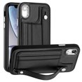 thumbnail image 1 of K-Lion Compatible with iPhone XR, iPhone XR Case,Shockproof Rugged PU Leather Card Holder, Phone Protective Heavy Duty Back Cover with Kickstand,Black, 1 of 6