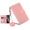 thumbnail image 1 of K-Lion Crossbody Wallet Case for Google Pixel 7, Durable PU Leather Magnetic Flip Lanyard Strap Wristlet Zipper Card Holder Wallet Phone Case,Pink, 1 of 8