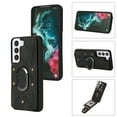 thumbnail image 1 of K-Lion Flip Back Leather Wallet Case for Samsung Galaxy S23 Plus with Card Slots Holders Ring Stand Magnetic Buckle Kickstand Function Shockproof Purse Case for Samsung S23+, Black, 1 of 9