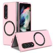 K-Lion Folding Slim Case for Samsung Galaxy Z Fold 4 Compatible with MagSafe Hard PC Non-Slip Anti-Scratch Anti-Fingerprint Shockproof Magnetic Flip Case For Samsung Galaxy Z Fold 4,Pink