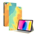 thumbnail image 1 of K-Lion Folio Flip Case for Apple iPad (10th generation) 10.9-Inch 2022, Auto Wake Sleep Card Slots Smart Case Slim Gradient Stand Flexible TPU Back Cover with Pencil Holder for iPad 10th Gen,Yellow, 1 of 5