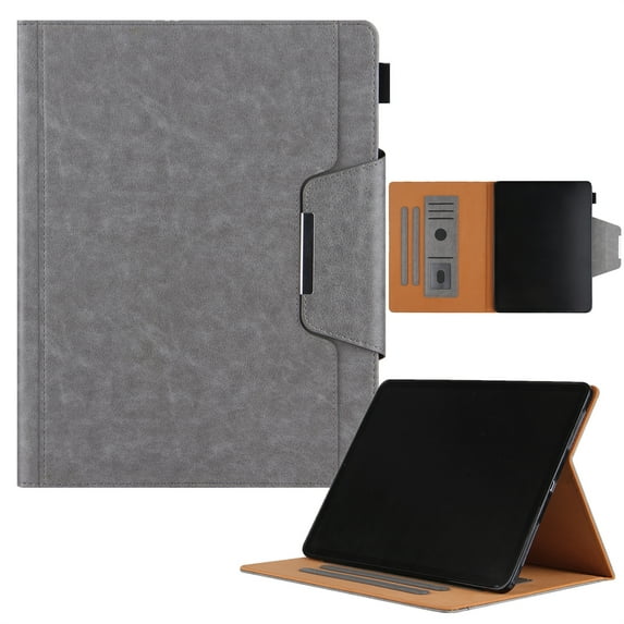 K-Lion Folio Flip Case for iPad 10th Generation 10.9-inch 2022, Luxury Magnetic Smart Leather Card Holder Slots Wallet Case Kickstand Shockproof Full Protective Cover for iPad 10th Gen 10.9" ,Gray